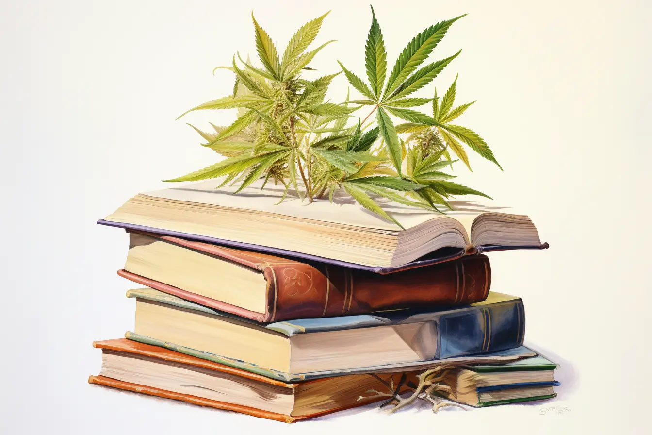 Cannabis heißt die Pflanze, die viele Namen hat. Sie macht das Lesen von farbenfrohen Büchern interessanter, wenn sie diese ziert.